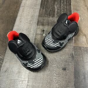 Adidas Disney Mickey Mouse Black White Red D96916 Toddler Kids Sz 5K 5C